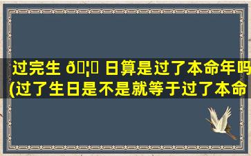 过完生 🦟 日算是过了本命年吗(过了生日是不是就等于过了本命年)